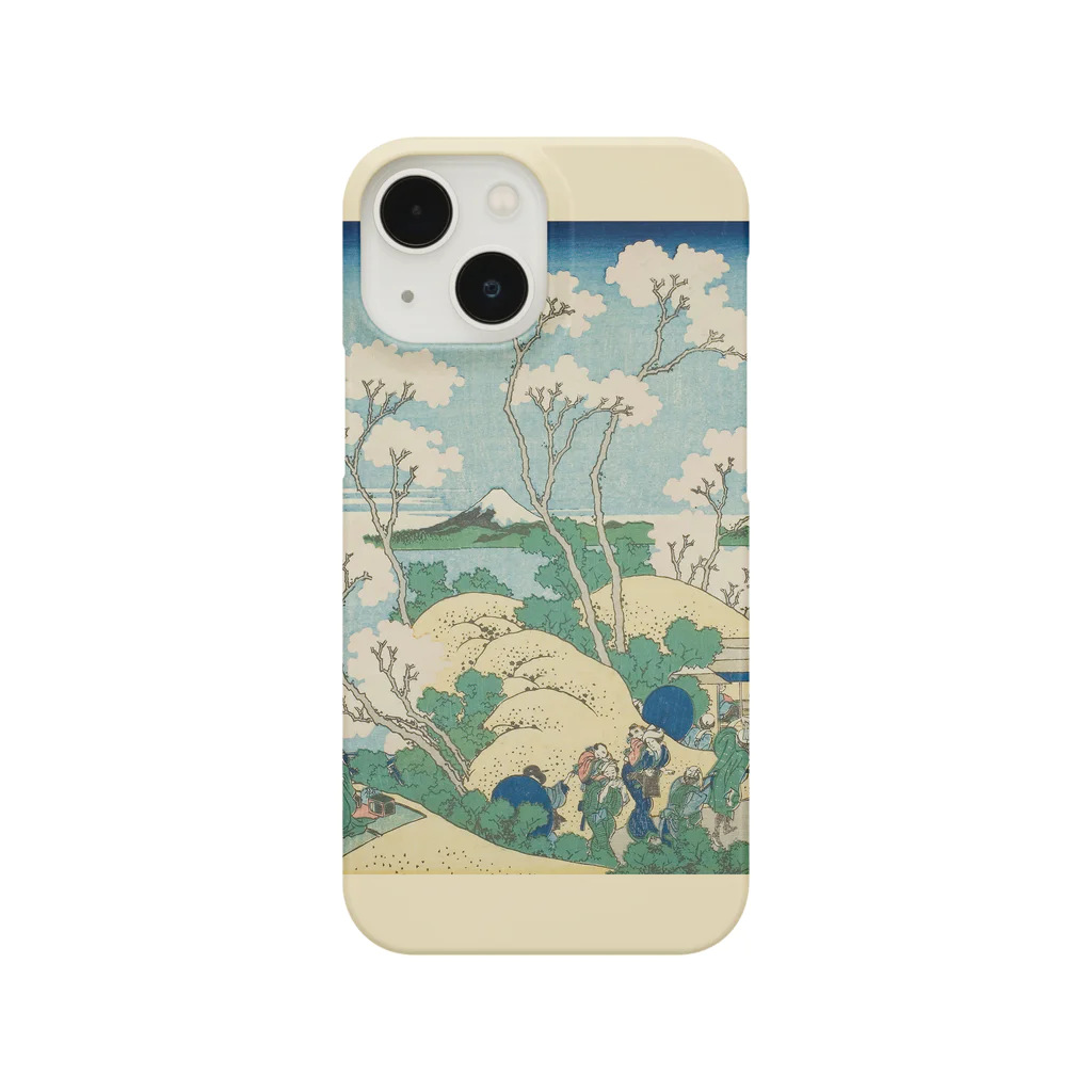 SONOTENI-ARTの003-011　葛飾北斎　『冨嶽三十六景　東海道品川御殿山ノ不二』　スマホケース　表側面印刷　iPhone 13mini/12mini専用デザイン　SC2 iPhone Smartphone Case