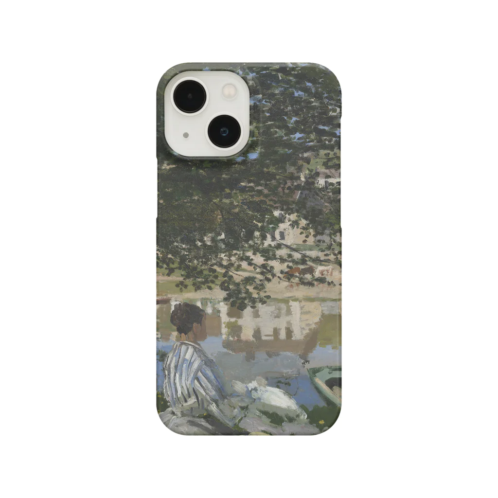 SONOTENI-ARTの004-019　クロード・モネ　『セーヌ河岸、ベンヌクール』　スマホケース　表側面印刷　iPhone 13mini/12mini専用デザイン　SC2 iPhone Smartphone Case
