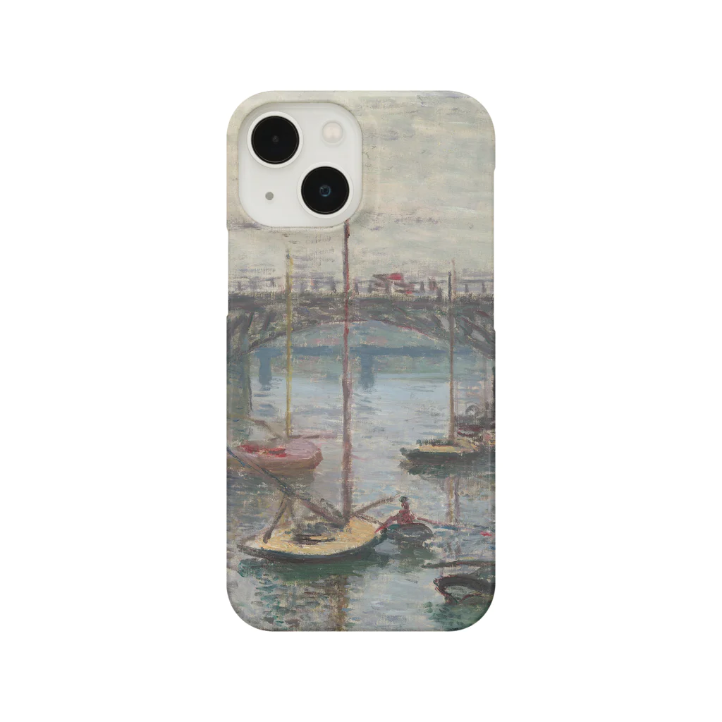 SONOTENI-ARTの004-024　クロード・モネ　『灰色の日のアルジャントゥイユの橋』　スマホケース　表側面印刷　iPhone 13mini/12mini専用デザイン　SC2 iPhone Smartphone Case