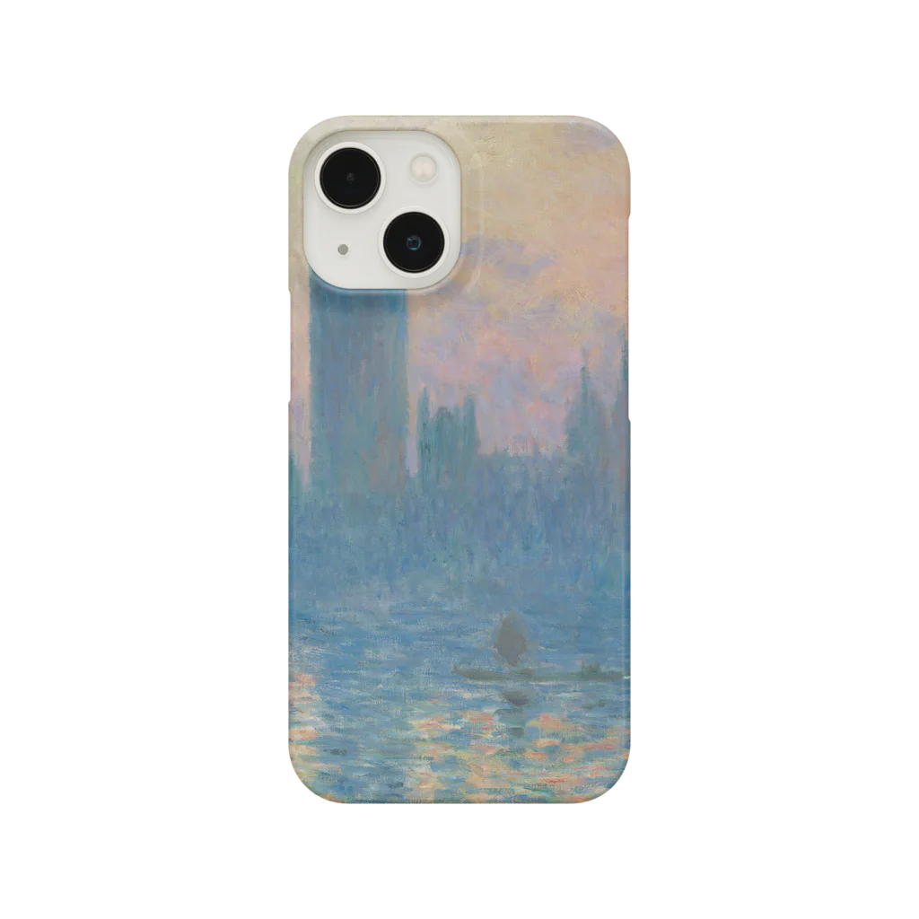 SONOTENI-ARTの004-026　クロード・モネ　『国会議事堂、日没』　スマホケース　表側面印刷　iPhone 13mini/12mini専用デザイン　SC2 iPhone Smartphone Case