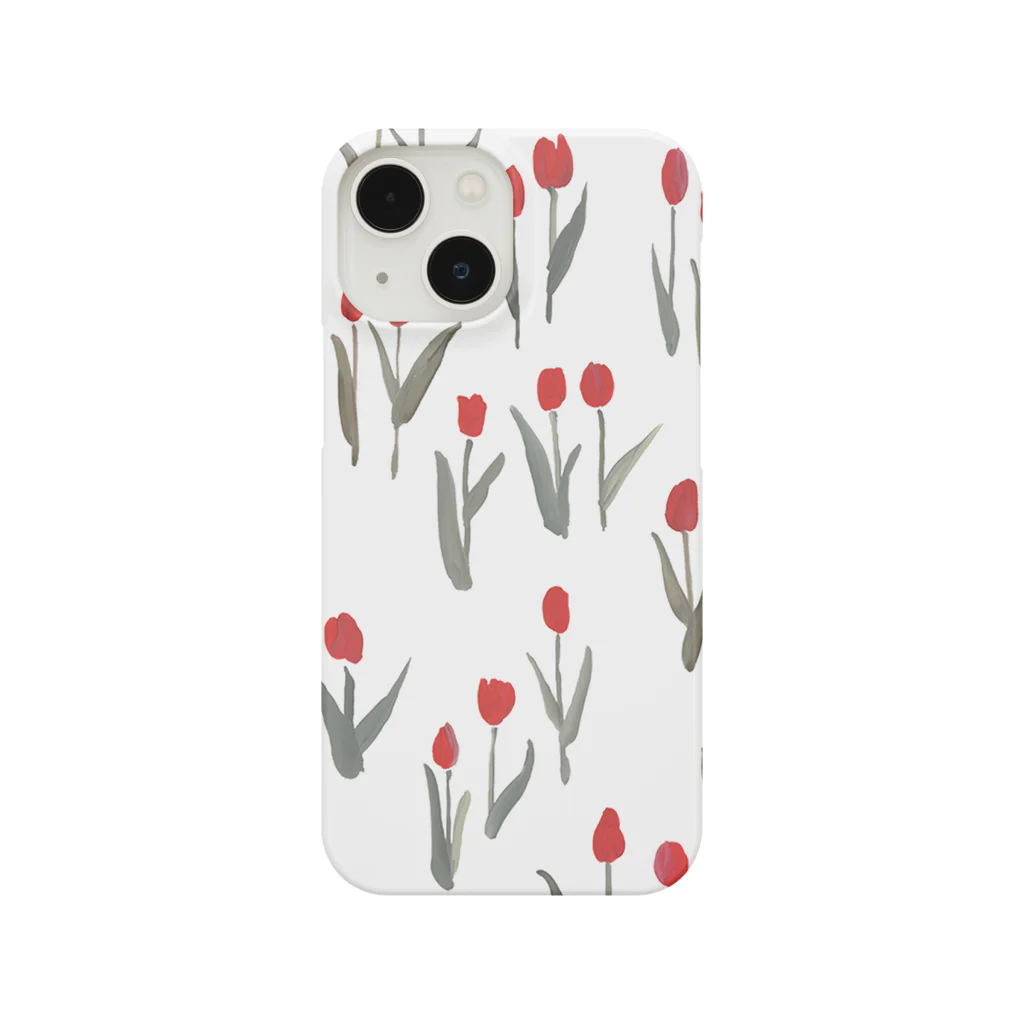 otsukiyumiのtulip red スマホケース