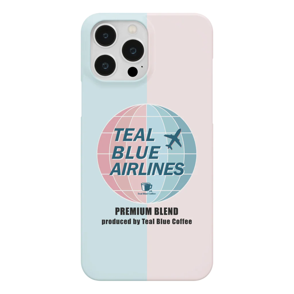Teal Blue CoffeeのTEAL BLUE AIRLINES Smartphone Case