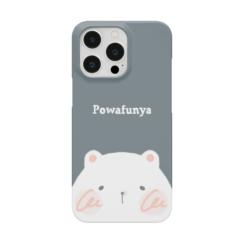 ぽわふにゃーと。のぽわふにゃケース  紺色 Smartphone Case