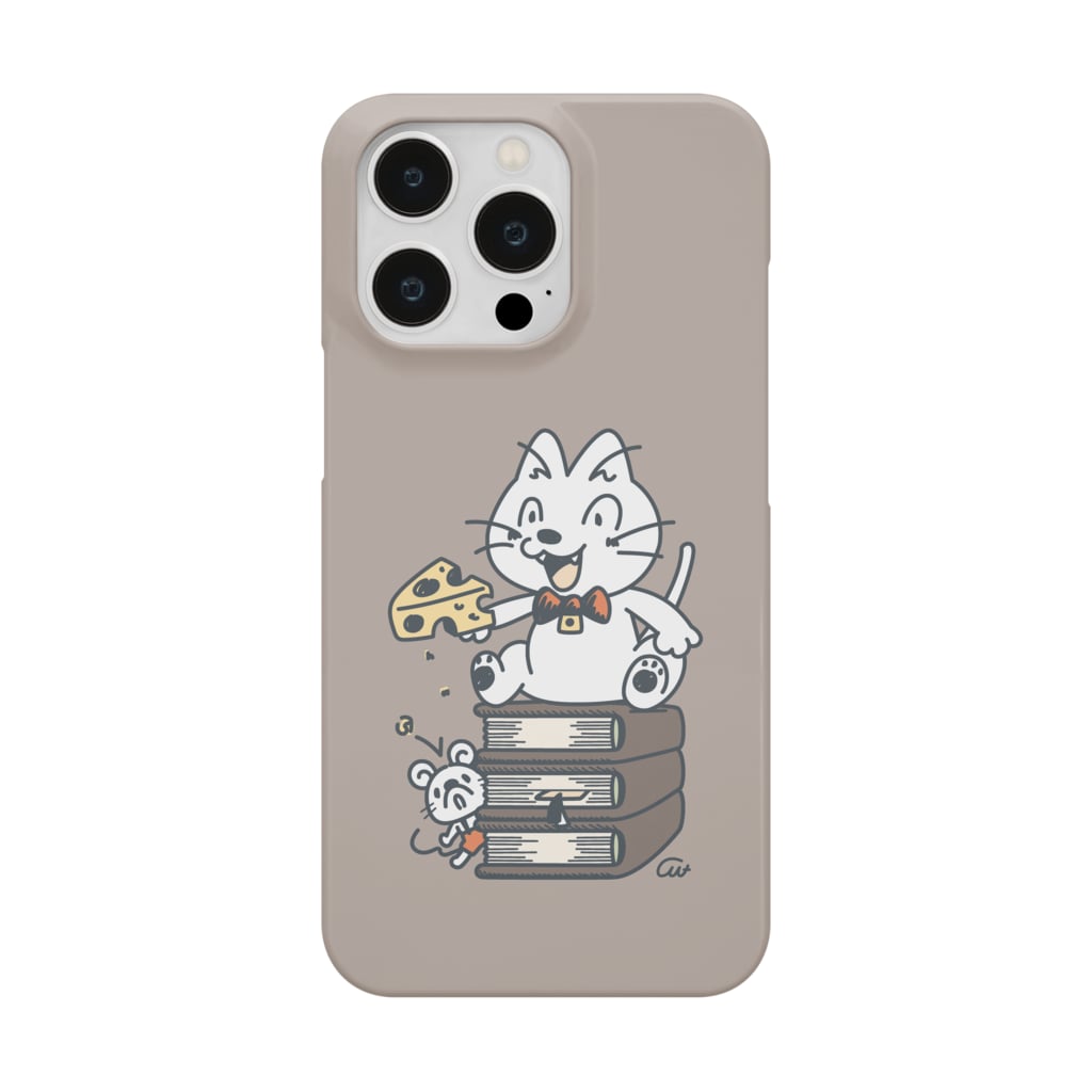 イラスト MONYAAT のねことネズミと例のチーズ Aブラウン Smartphone Case