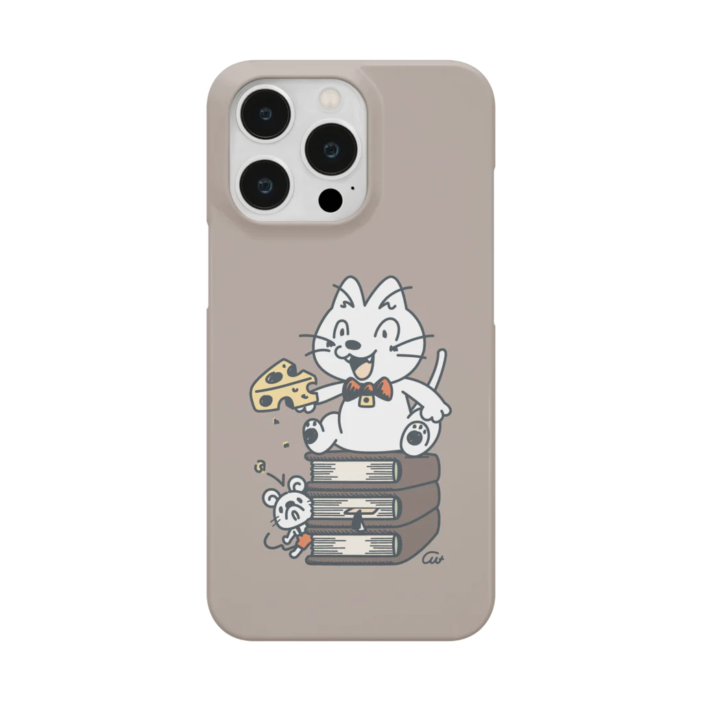 イラスト MONYAAT のねことネズミと例のチーズ Aブラウン Smartphone Case