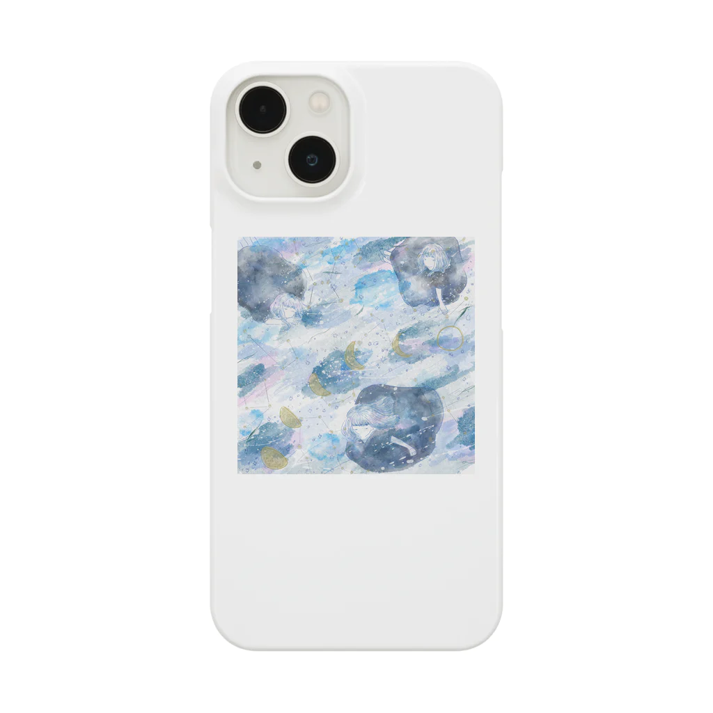 雨上がりの合図のmoon phase Smartphone Case