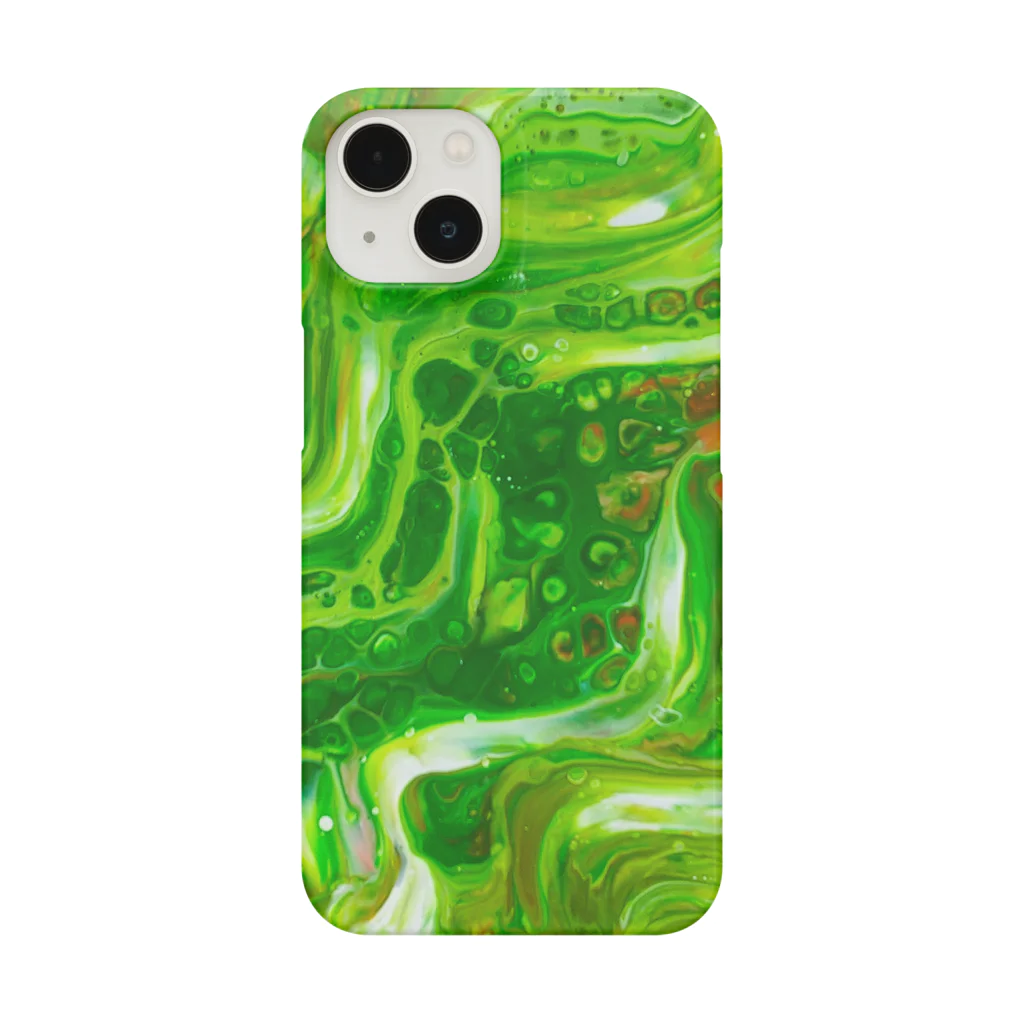 luontoiroのウェーブ　緑 Smartphone Case