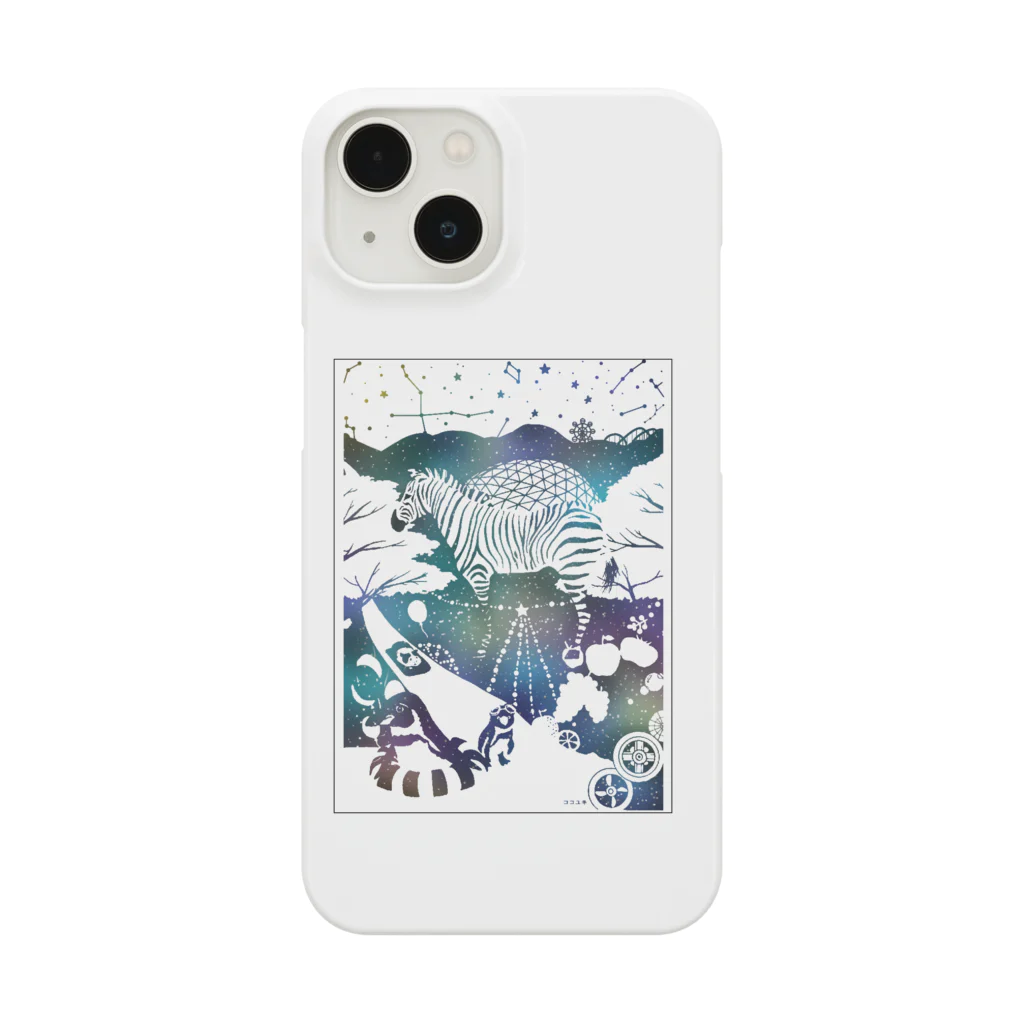 ココユキ＊水彩画ショップのひたちモノトーン iPhone Smartphone Case