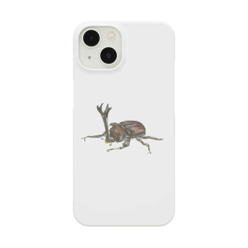 23_drawingの水彩画カブトムシ Smartphone Case