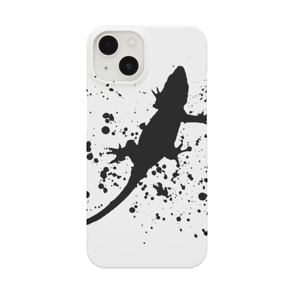 MadRabbit-まどらび-のヤモリのシルエット黒splash Smartphone Case