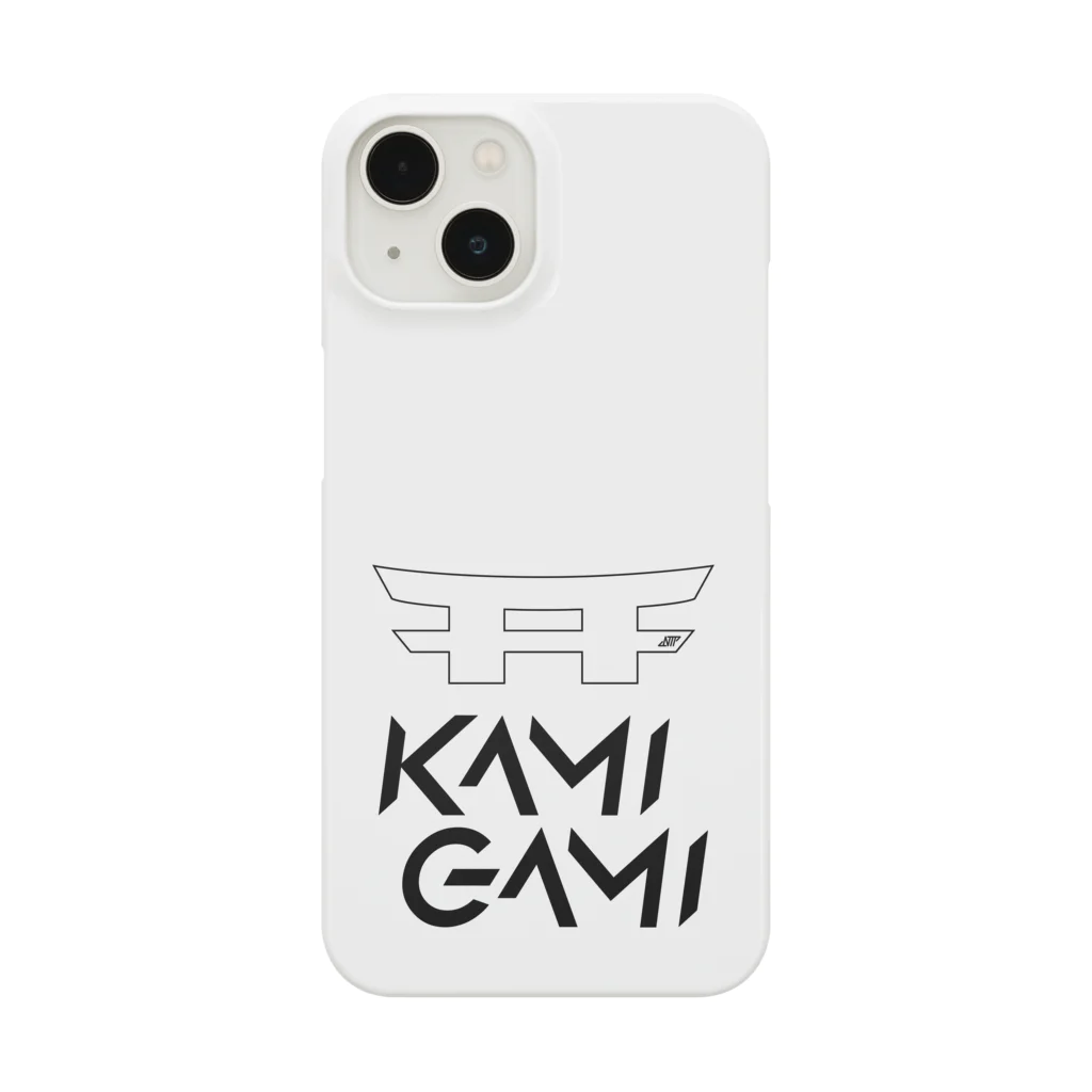 KAMI-GAMI from NTPの『KAMI-GAMI』logo ブラック Smartphone Case