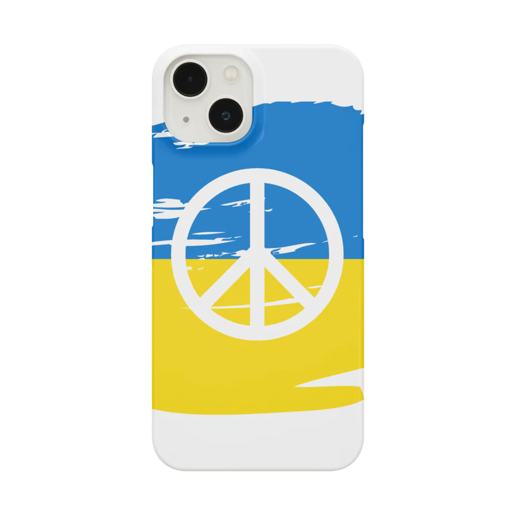 サトオのペイントピースマーク（Peace symbol）ウクライナ色 Smartphone Case