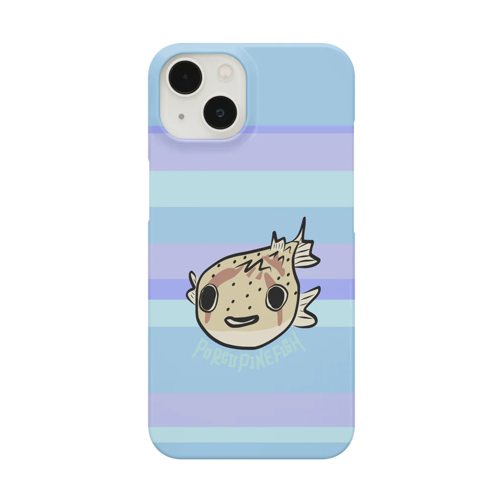 どうぶつYAのハリセンボン♡スマイル（ブルー） Smartphone Case