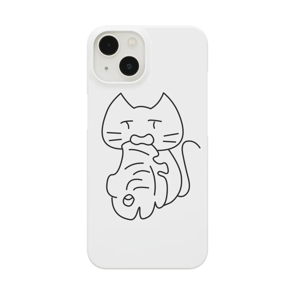 Shop タイヤキのサカナにメがないネコ Smartphone Case