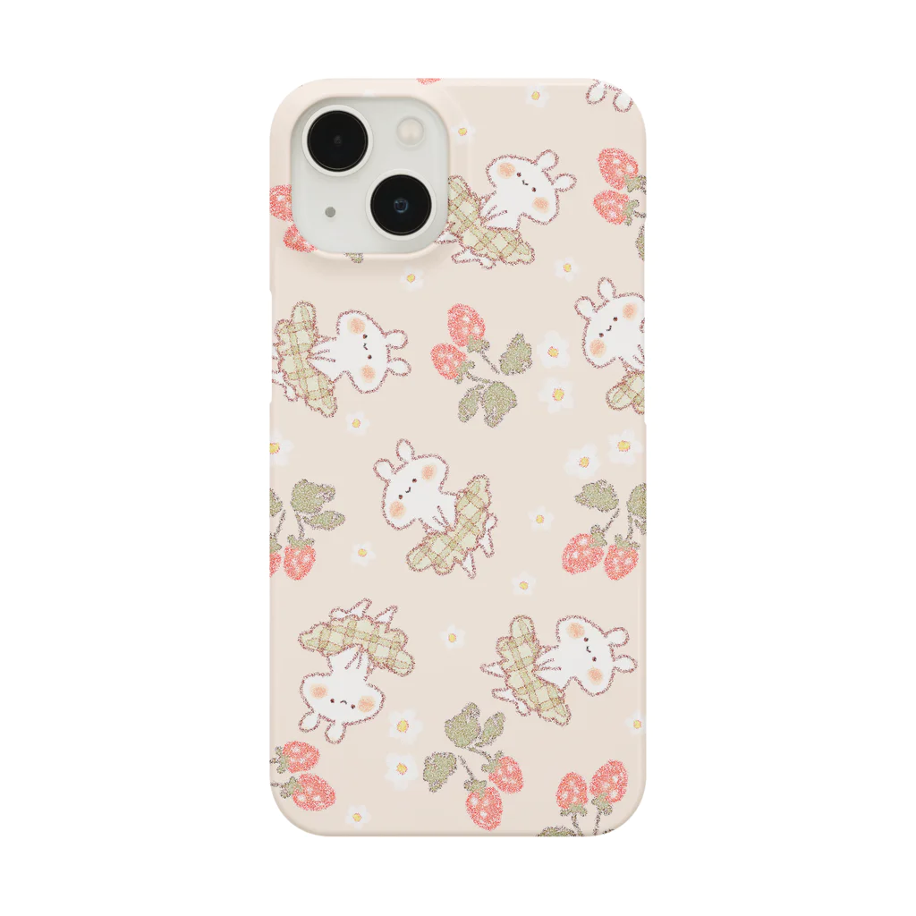 ＊momochy shop＊のいちごとうさぎ Smartphone Case