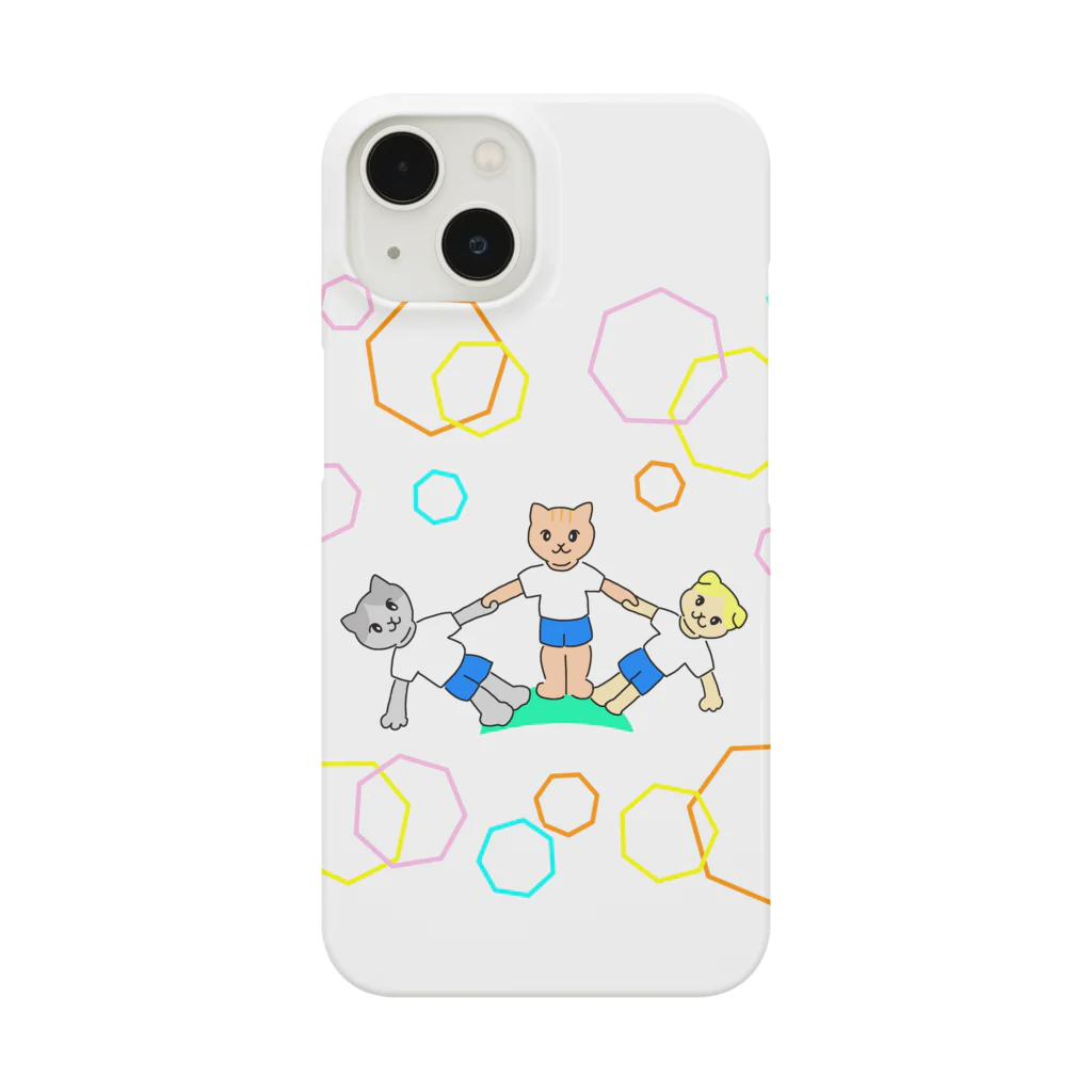 greetenの猫ちゃん組体操　運動会 Smartphone Case