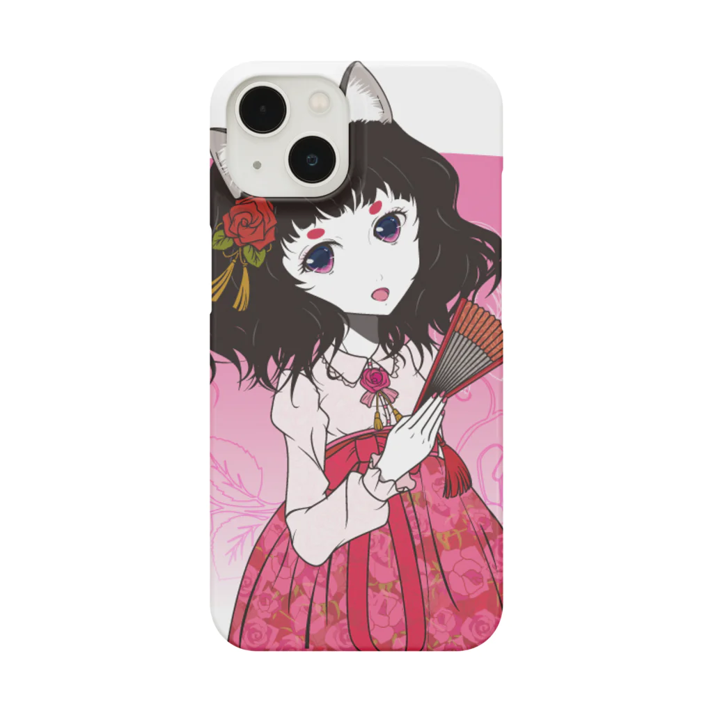 加藤 光雲のRose-design（扇子閉じVer.） Smartphone Case