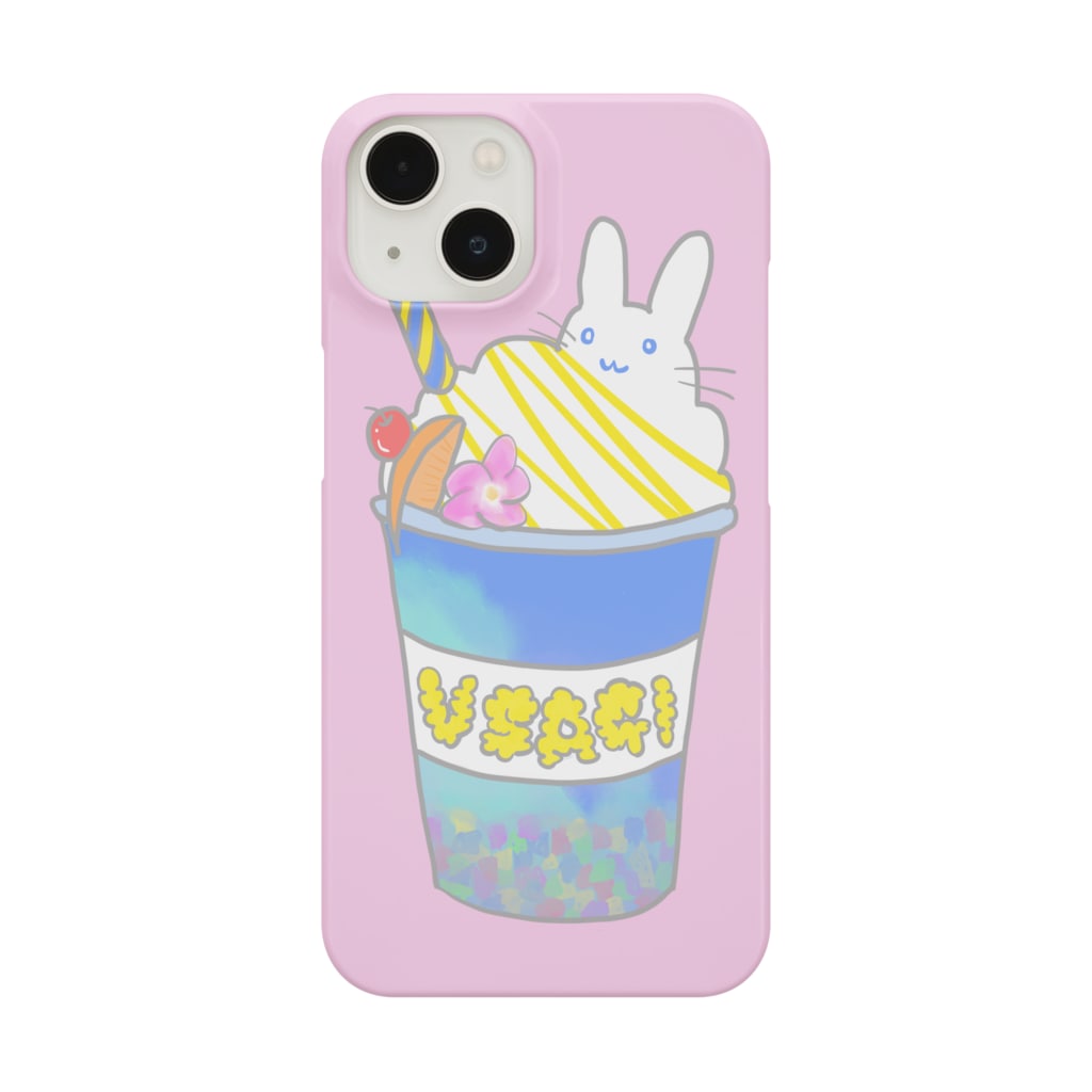 ウサトリエのうさぎcafeーブルーハワイー Smartphone Case