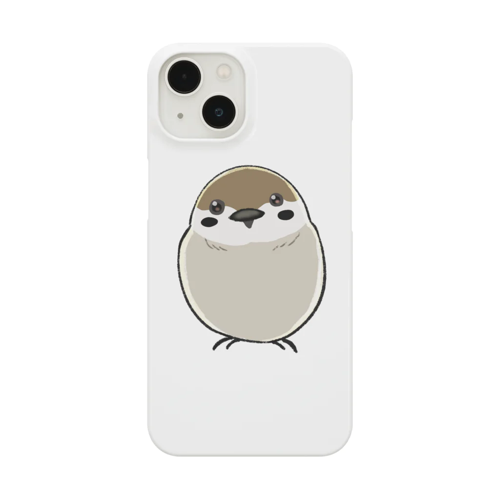 ふくふくSHOPのすずめー手描き風小鳥グッズシリーズー Smartphone Case