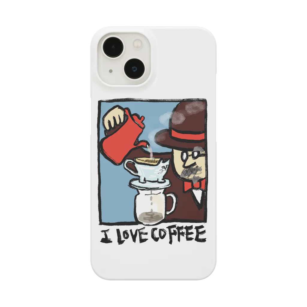 NOGAMI のI LOVE COFFEE　『ドリップにゃんテスト中の図』 Smartphone Case