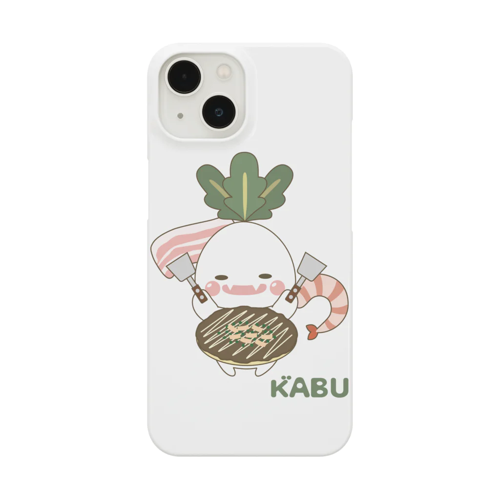 まる福のかぶのがぶのスマホケース(お好み焼き) Smartphone Case