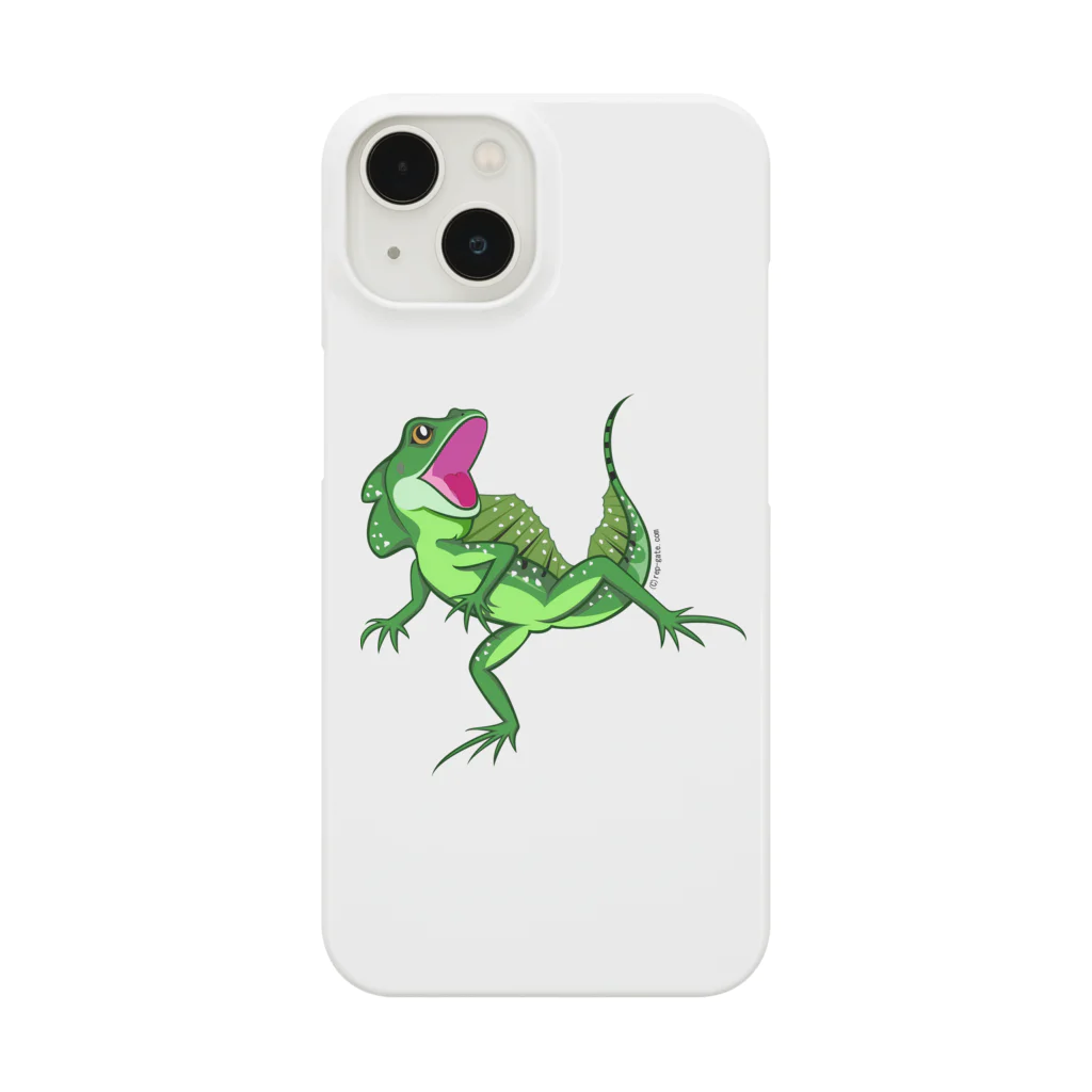 もむのふの爬虫類グッズやさんの水辺の忍者グリーンバシリスク Smartphone Case