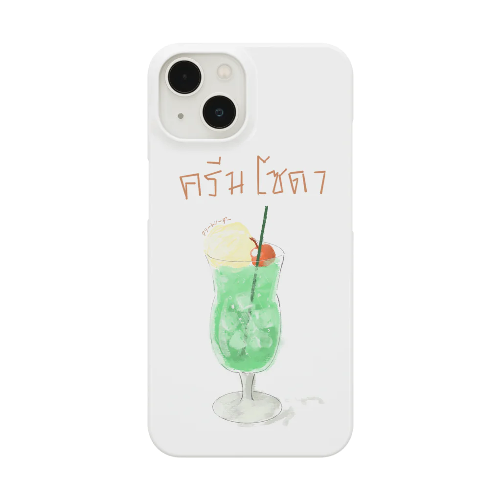 タイ人の落書きのクリームソーダ スマホケース