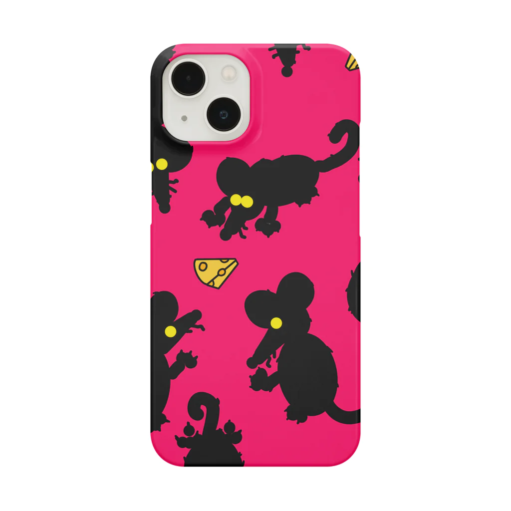 Luis mu ArtLabのRed Pizza Rat Smartphone Case