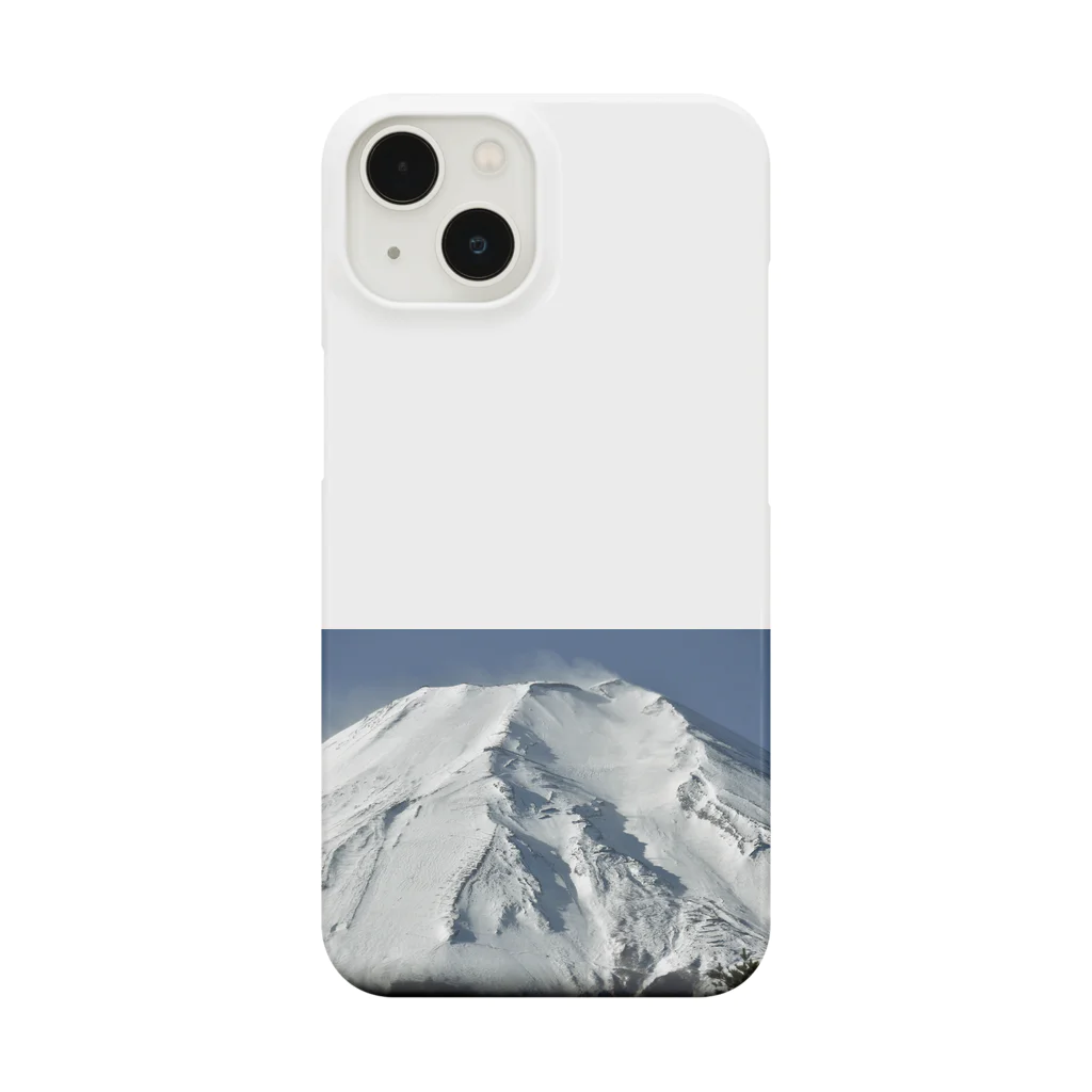 下田村の冠雪した富士山_003 Smartphone Case