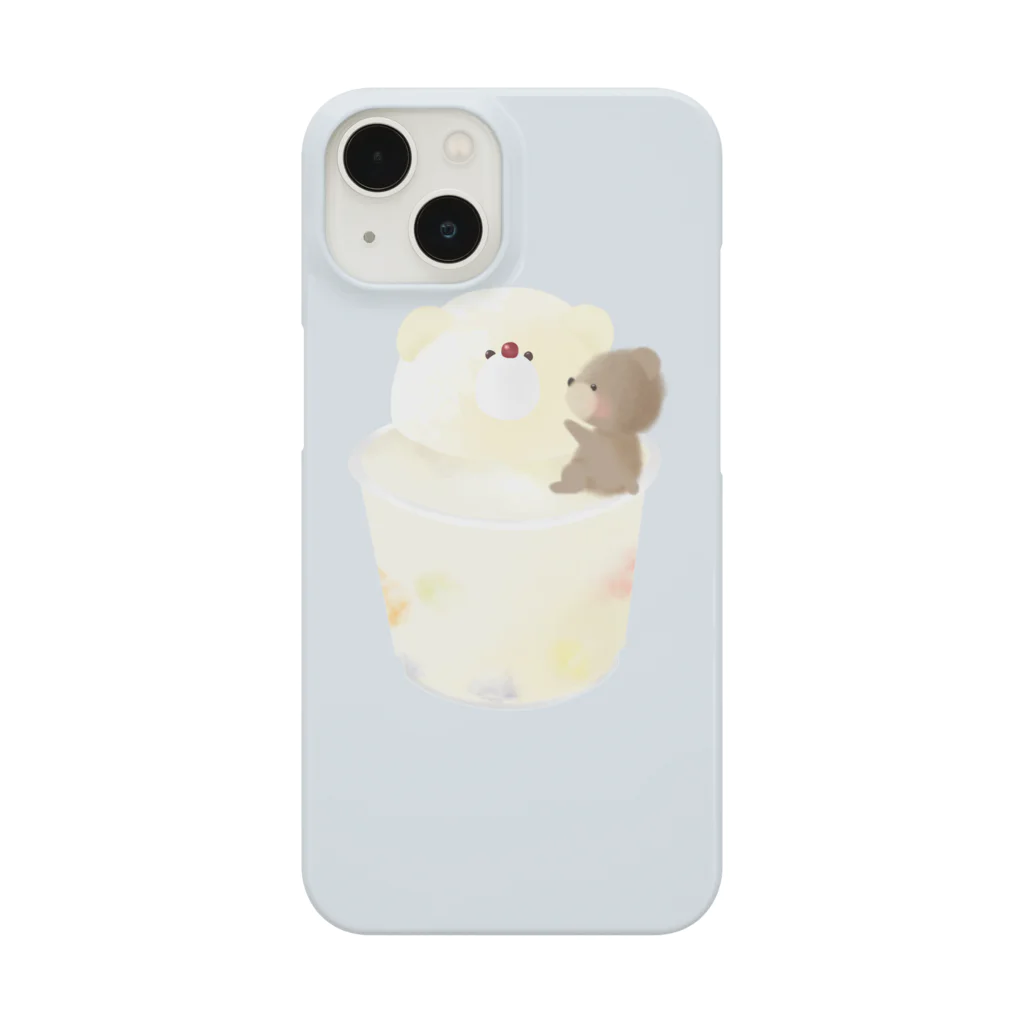 たゆたるのこいしたクマとカップアイス Smartphone Case