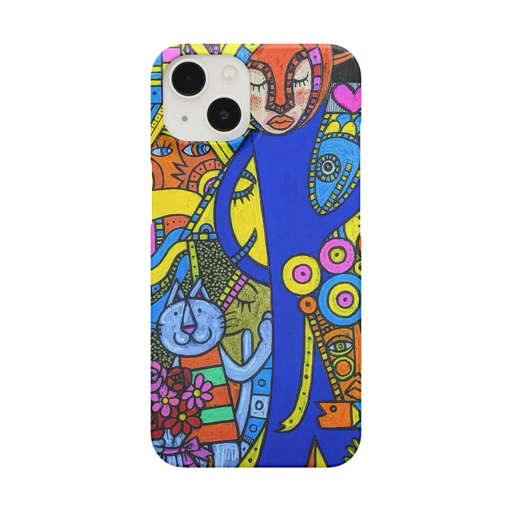 関ヶ原すー子の猫🐱と花束💐 Smartphone Case