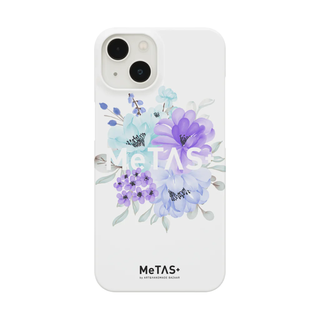 MeTAS＋オフィシャルショップのMeTAS＋（ミタス）ブルーフラワー スマホケース