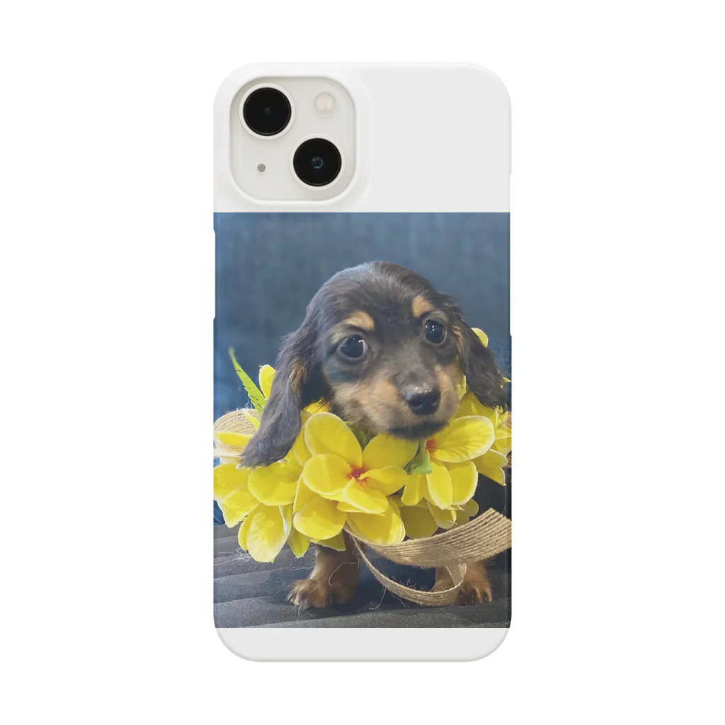 dog cafe lagunaのカニンヘン子犬ハワイアンレイ Smartphone Case