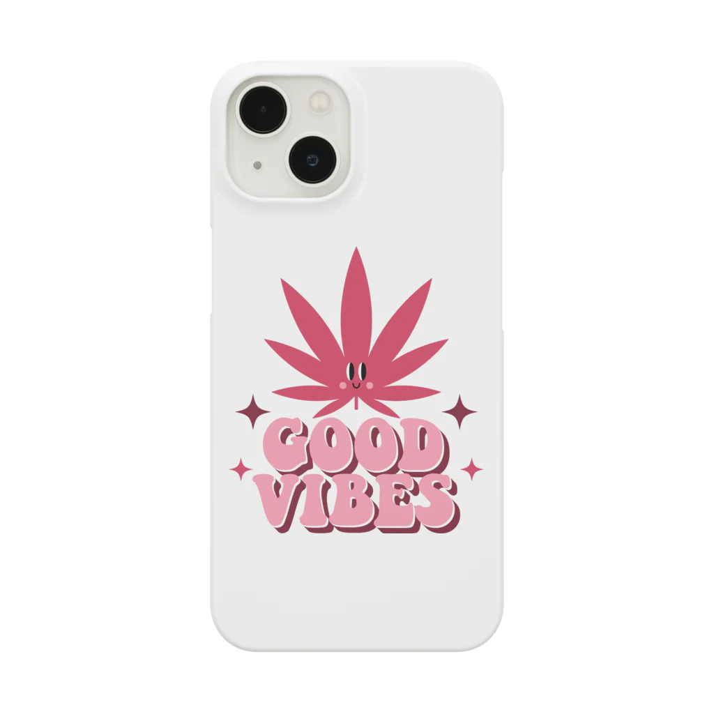 420 MUSIC FACTORYのGOOD VIVES グッドバイブス 大麻 マリファナ カナビス ヘンプ ガンジャ スマホケース