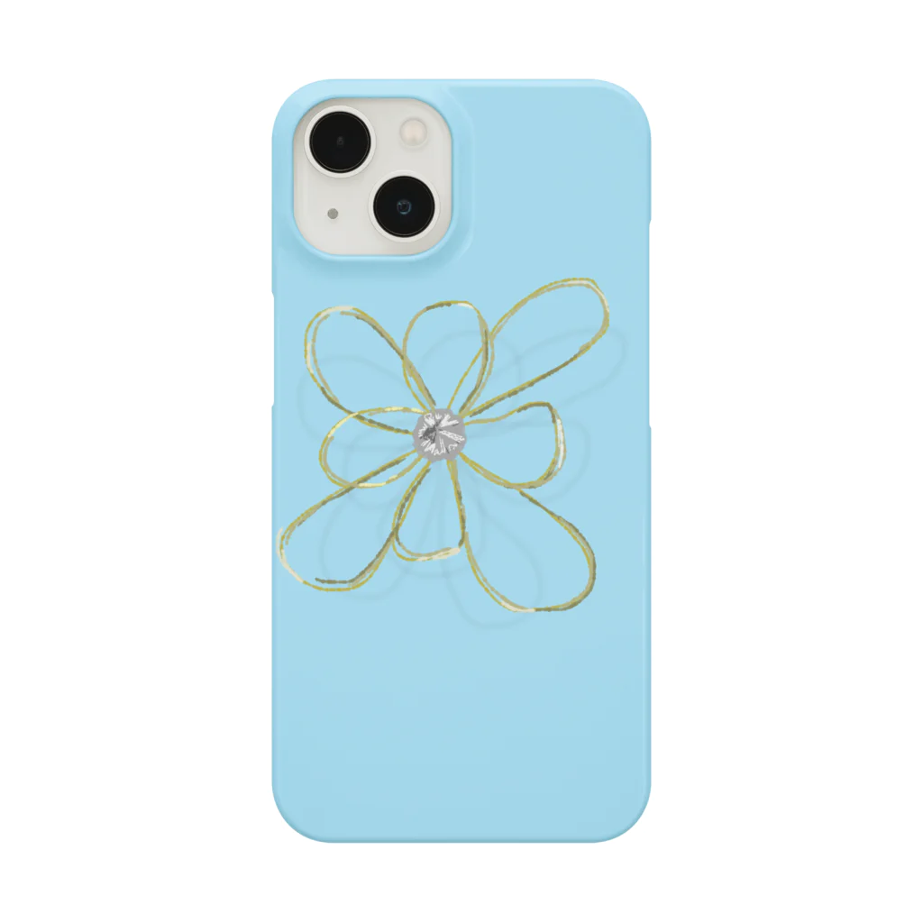 KUMIUCHIのお花ー水色 Smartphone Case