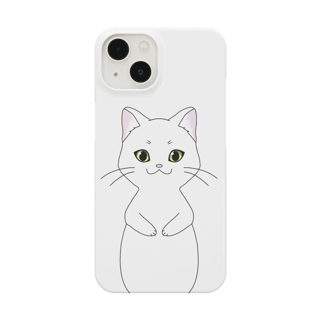 にゃ王様のお店のにゃ王さま　白　コモノ　猫 Smartphone Case