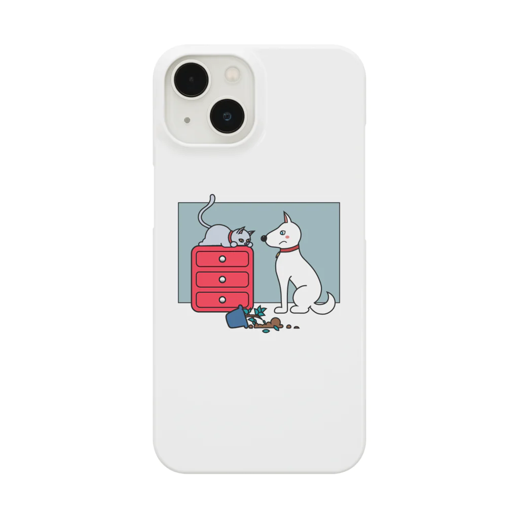 ri_animaldesignのにゃんことわんこの生活 Smartphone Case