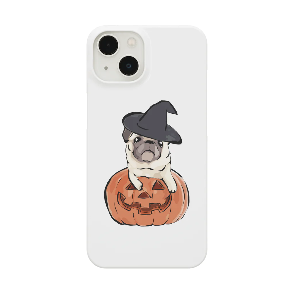 犬グッズの店しえるぶるーのハロウィン　パグ Smartphone Case