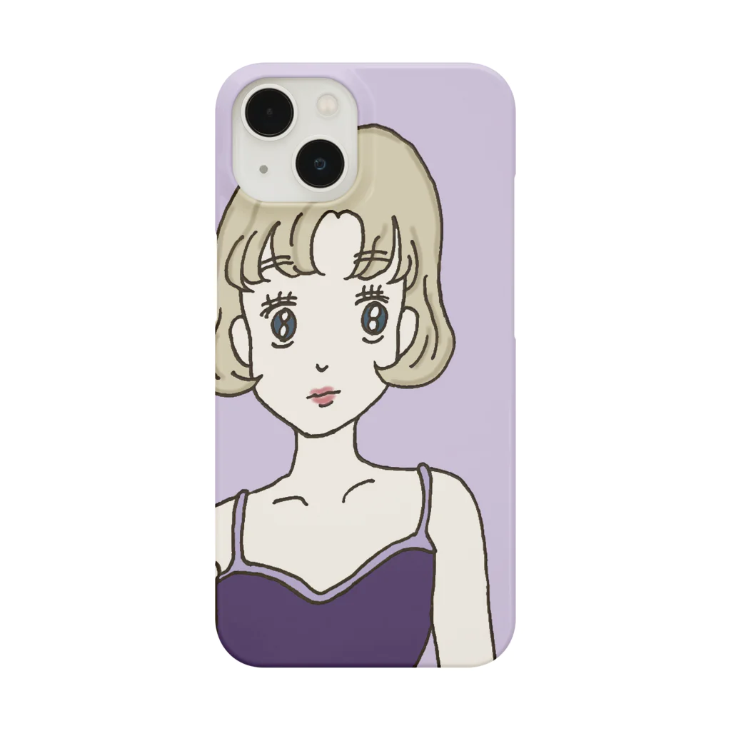 Hinanochin.shopのMs. Blonde Short Hair Smartphone Case