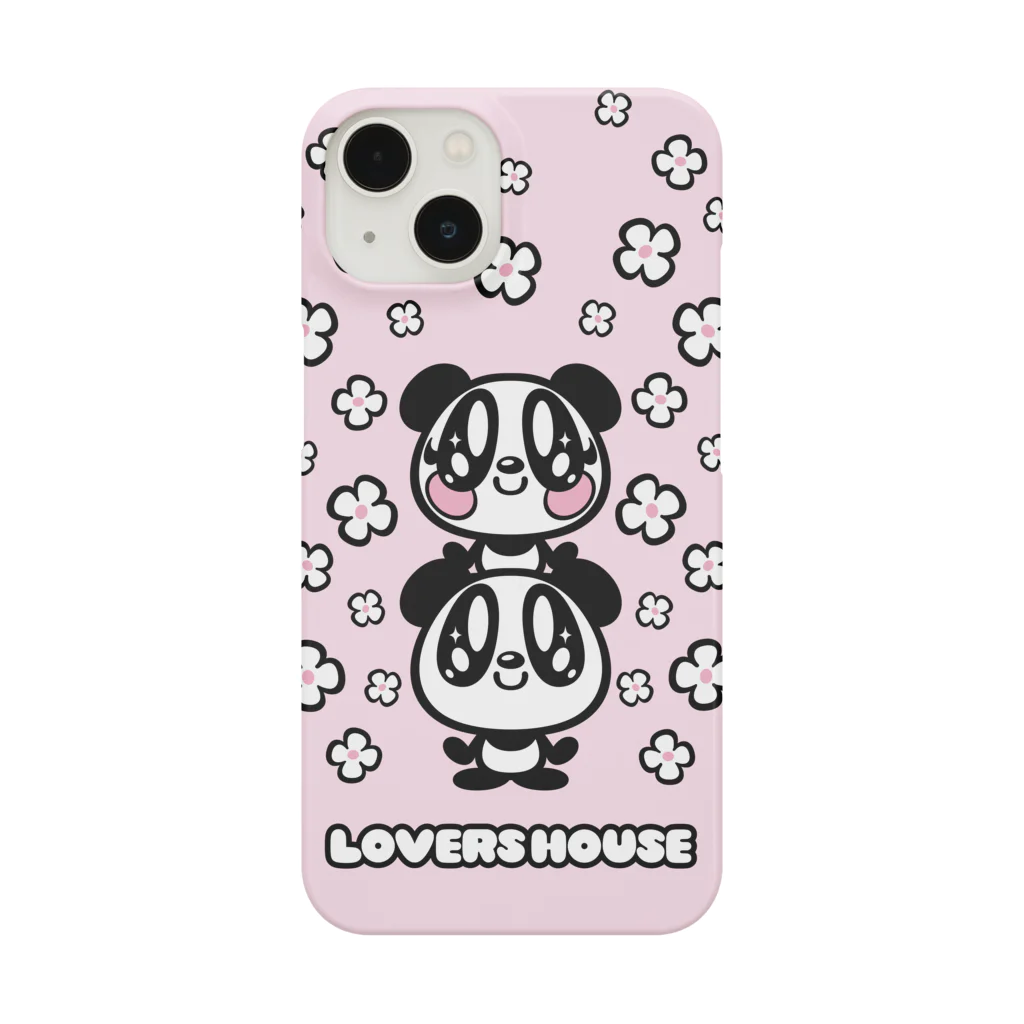 SUPER LOVERS co,ltdのLOVERS HOUSE お花メリーアンドケン　ピンク Smartphone Case