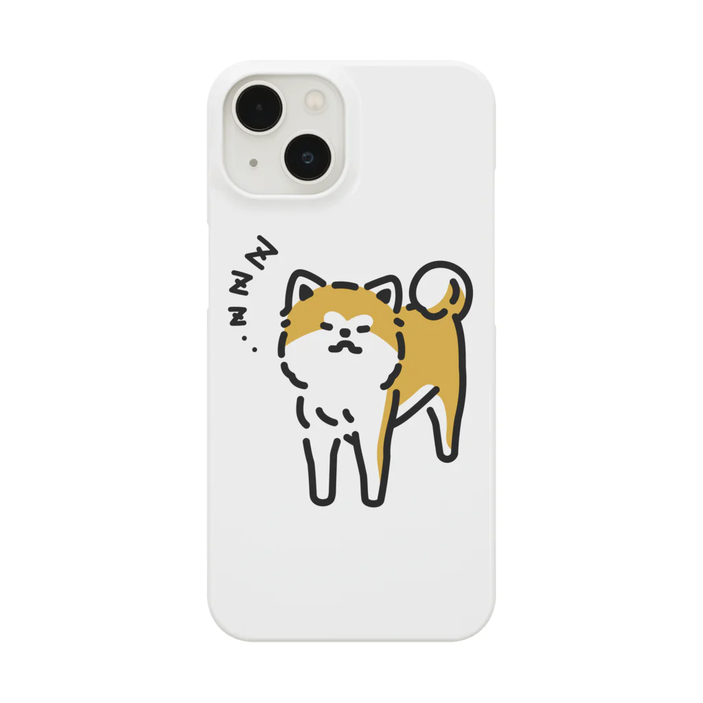 おもかわ〜おもしろい・かわいい専門店〜の立ち寝秋田犬 Smartphone Case