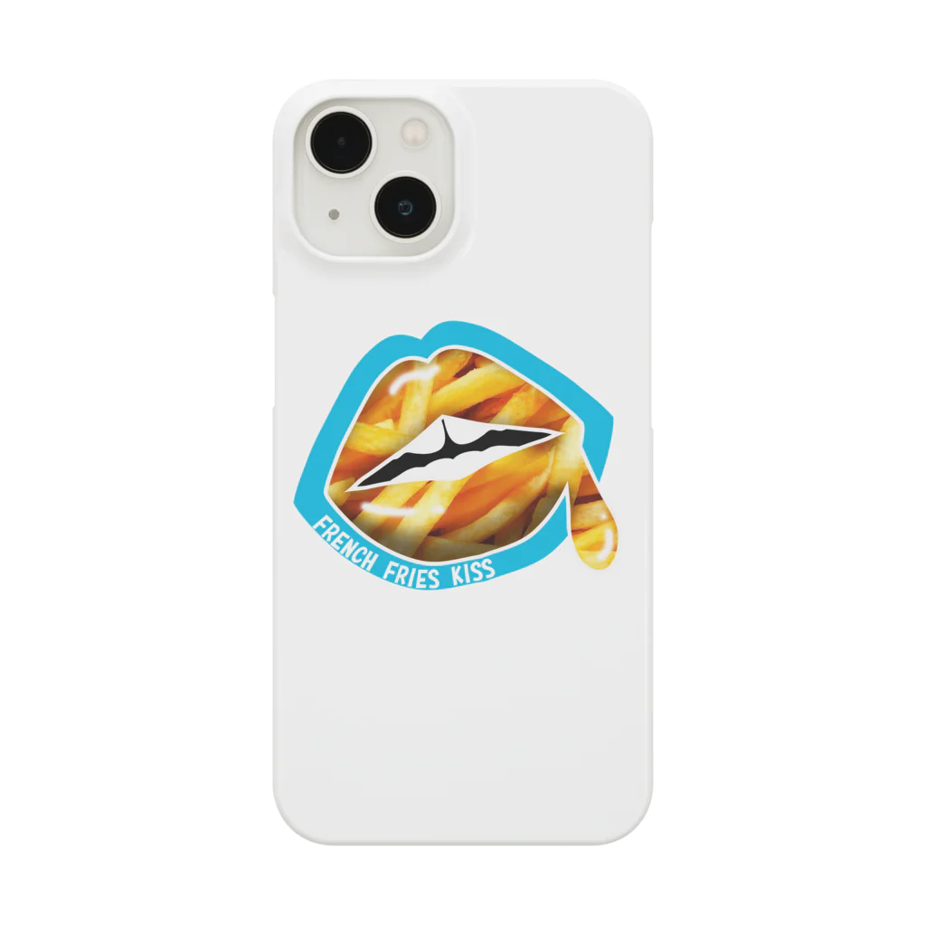 daddy-s_junkfoodsのFRENCH FRIES KISS - BLUE Smartphone Case