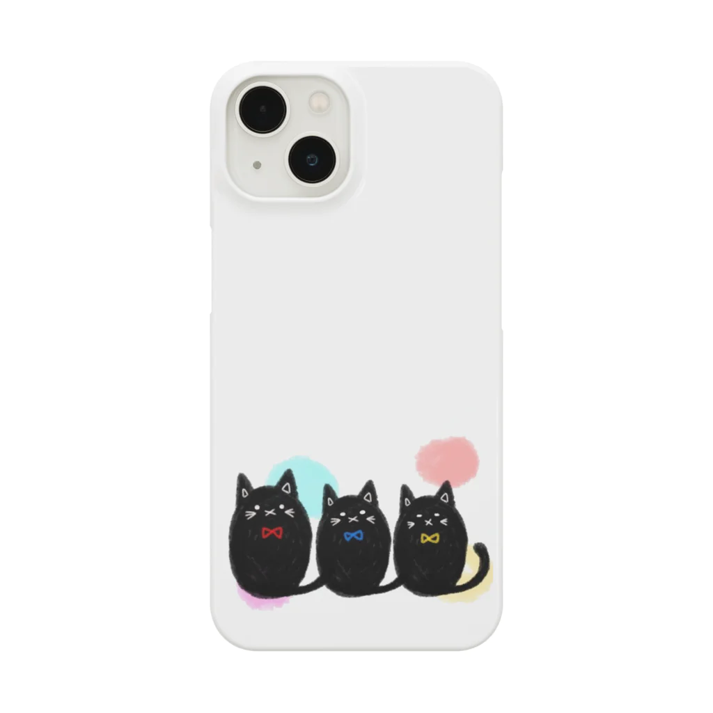 neko_no_kuniの幸せを運ぶ黒猫ちゃん（みゅー・みに・ょん） Smartphone Case