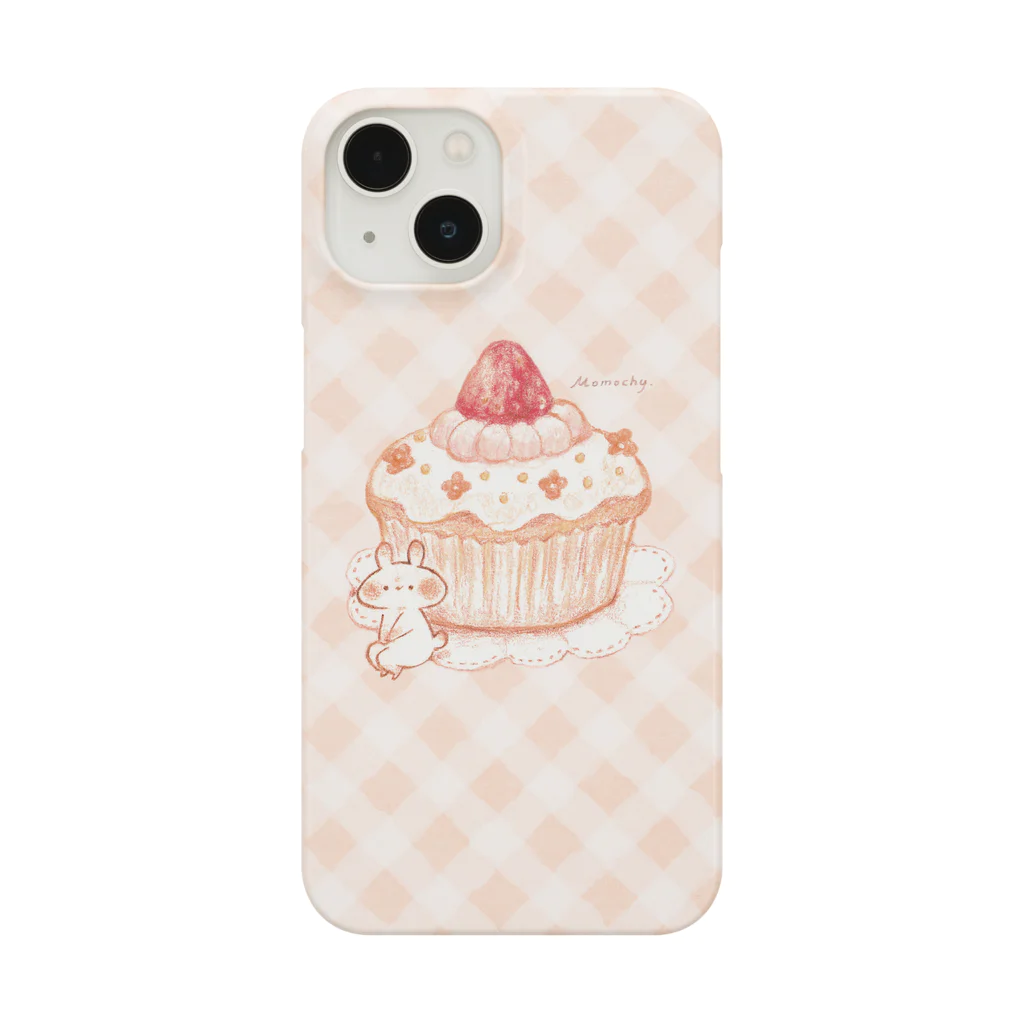 ＊momochy shop＊のカップケーキとうさぎ スマホケース