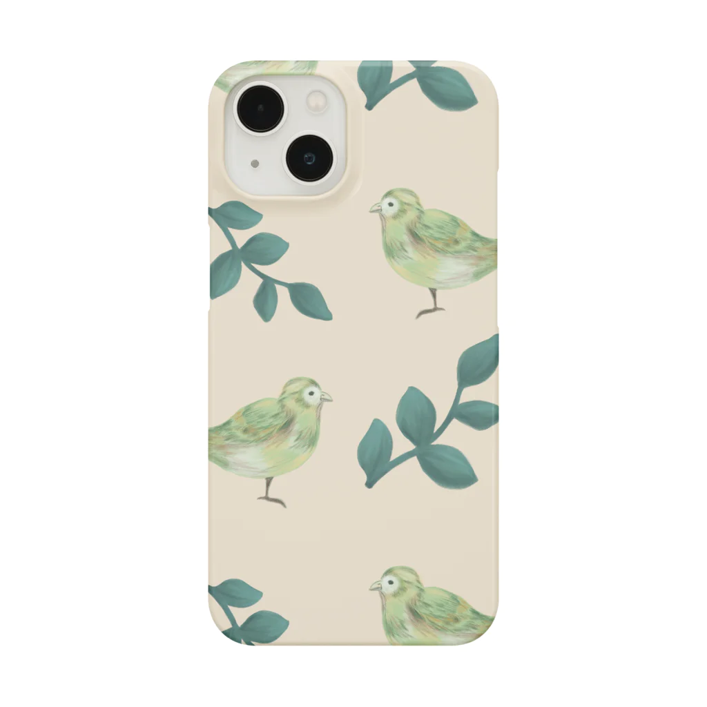 acoco模様のなに鳥？_クリーム Smartphone Case