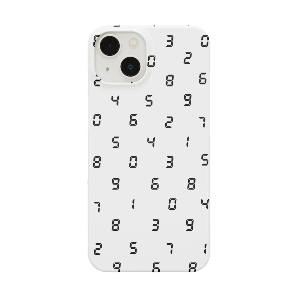 森 ピクセルのDIGITAL NUMBER（White） Smartphone Case