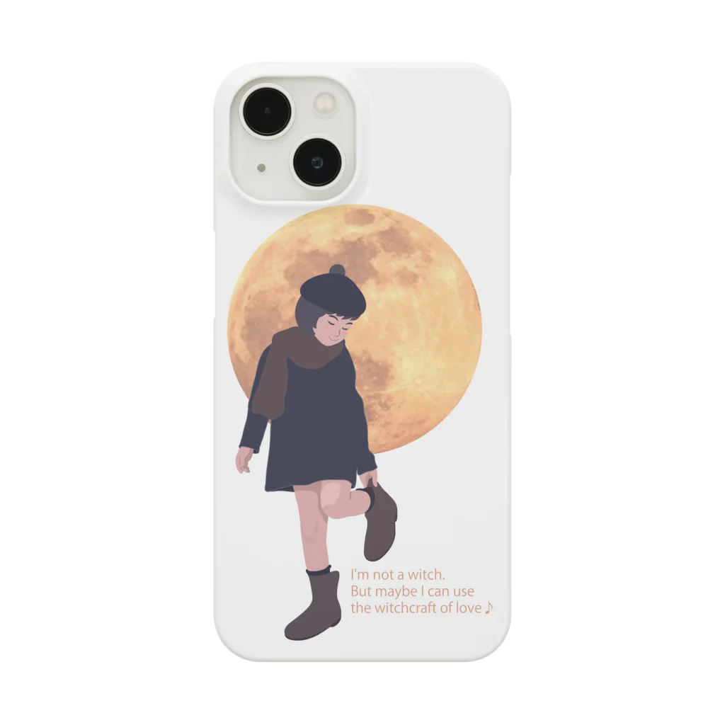 キッズモード某の月と黒ワンピの女の子 Smartphone Case