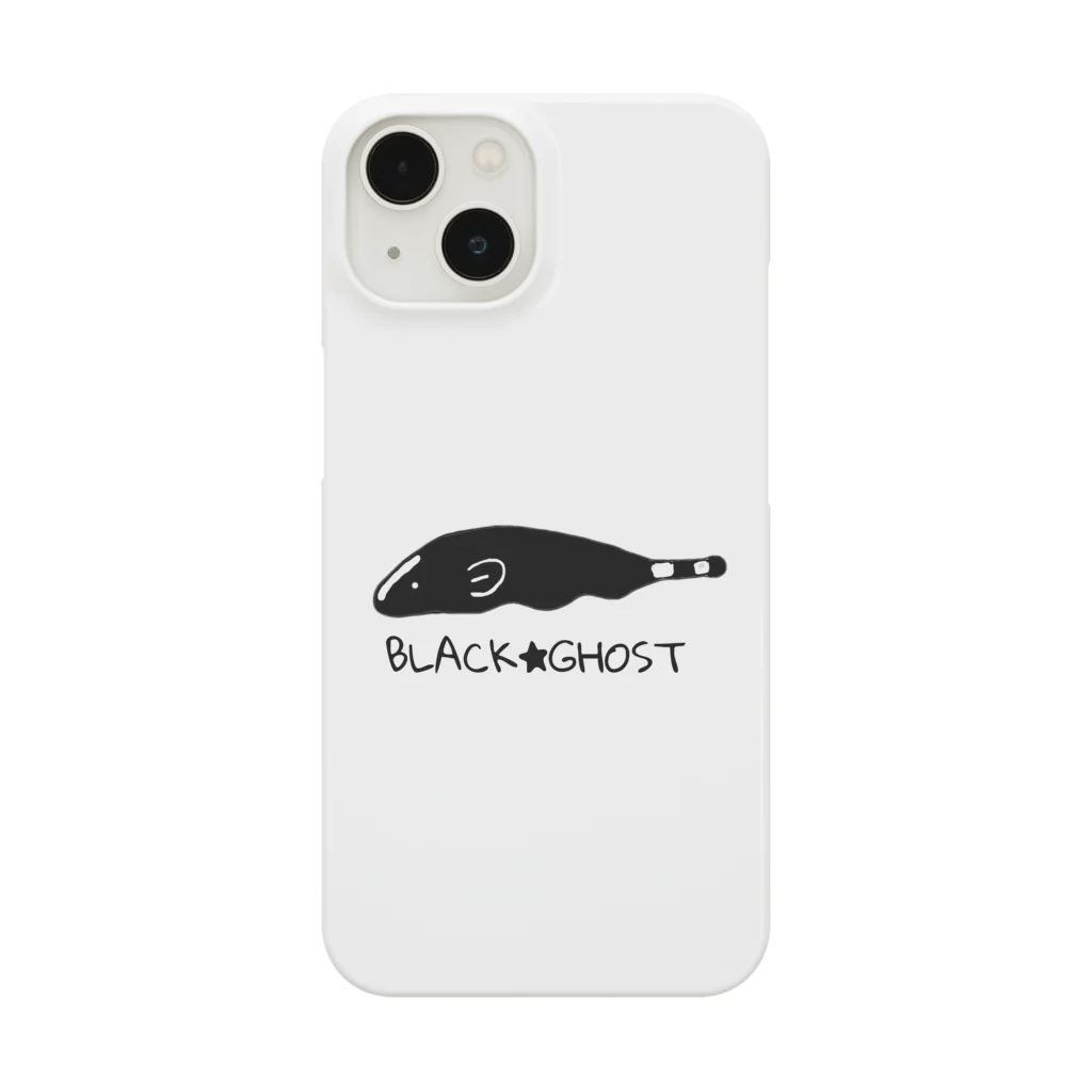 どじょっこくらぶのBLACK★GHOST　くろちゃん　ブラックゴースト スマホケース