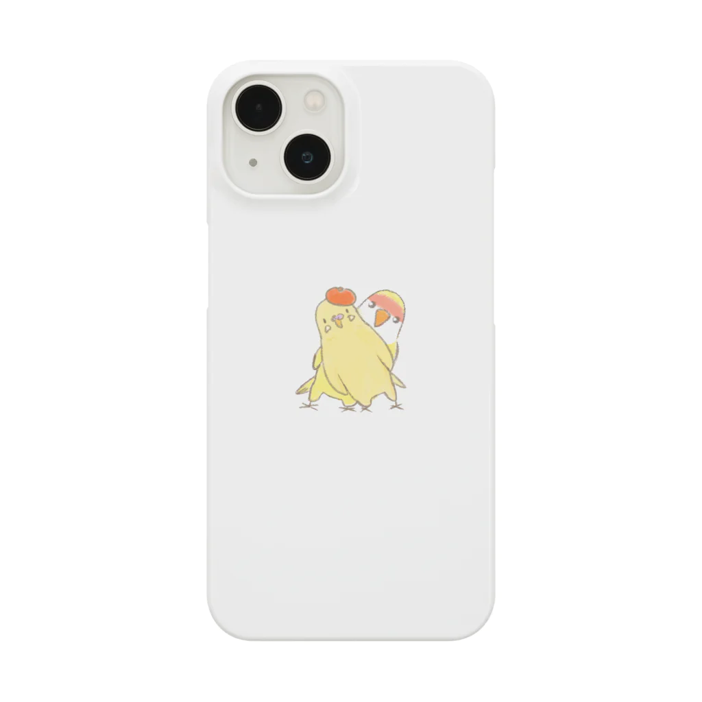 小鳥のほっぺのクロスしてみました。 Smartphone Case