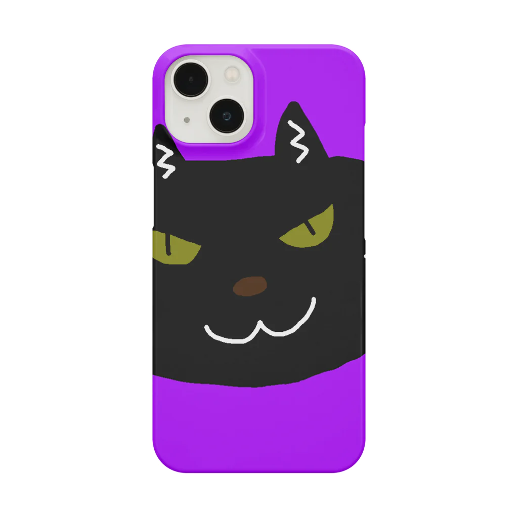 m(･∀･)の黒猫のサクラ Smartphone Case